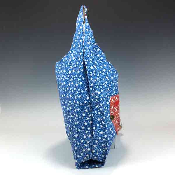 Eco Friendly FoldUp Market Bag-Red White Blue Star - Image 5